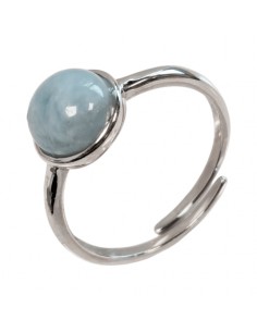 Ring with Aquamarine in 925...