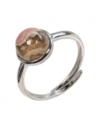 Ring with Rhodochrosite in 925 silver