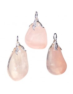 Rose quartz gemstone pendant