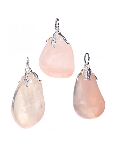 Rose quartz gemstone pendant