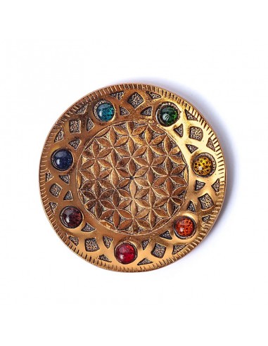 Incense holder copper finish Flower...