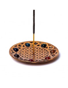 Brucia incensi Fiore della vita con finitura rame