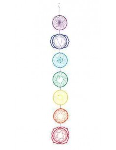 Chakra in legno e cotone da appendere
