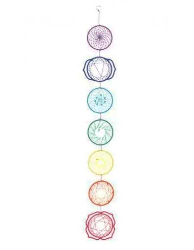 Chakra in legno e cotone da appendere