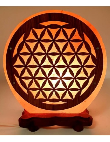 Himalayan Salt Lamp - Flower of Life...