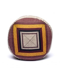 Cuscino meditazione grigio/giallo 2