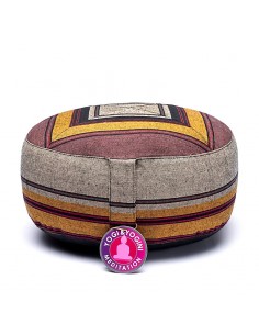 Cuscino meditazione grigio/giallo