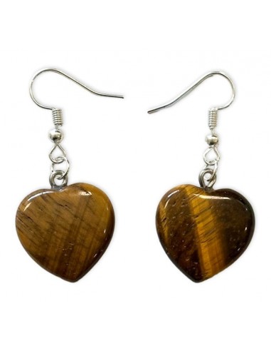 Earrings heart with Eye of the Tiger