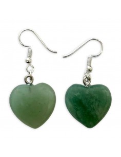 Orecchini a cuore con Avventurina verde