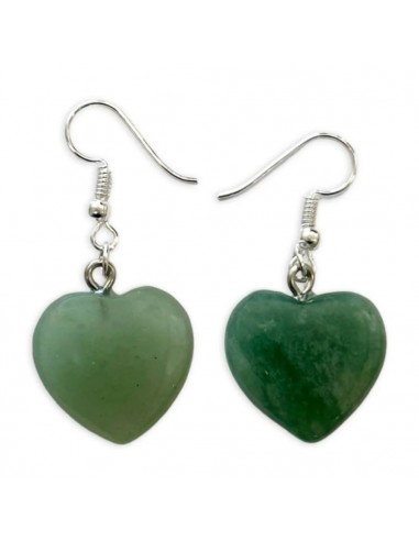 Orecchini a cuore con Avventurina verde