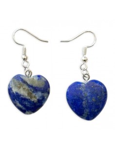 Earrings heart with Lapis...