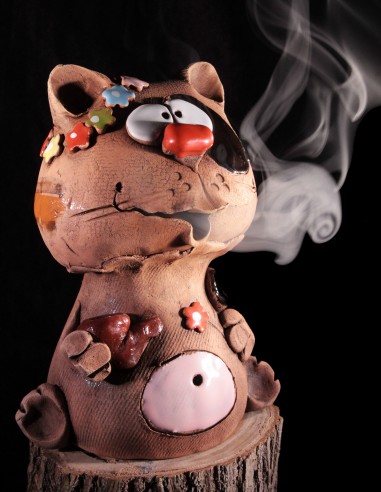 Fat Cat - incense burner