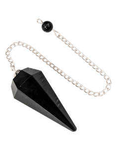 Pendulum Obsidian facet cut