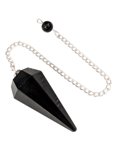 Pendulum Obsidian facet cut