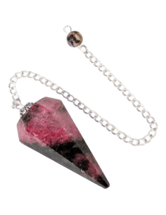 Pendulum Rhodonite facet cut