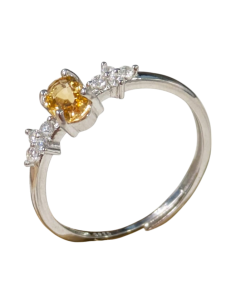 Anello con Quarzo Citrino in argento 925