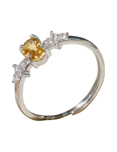Anello con Quarzo Citrino in argento 925