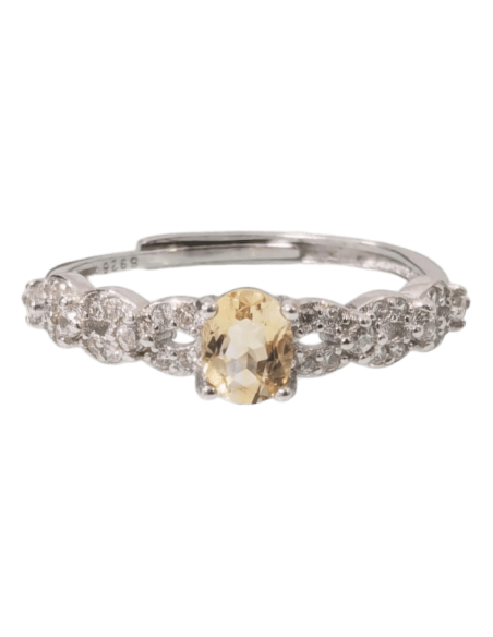 Anello con Quarzo Citrino in argento 925