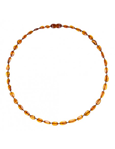 Collana Ambra Adulto - cognac