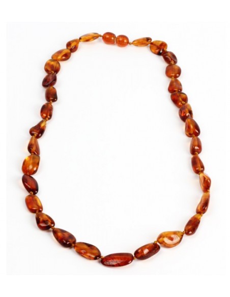 Collana Ambra Adulto - cognac
