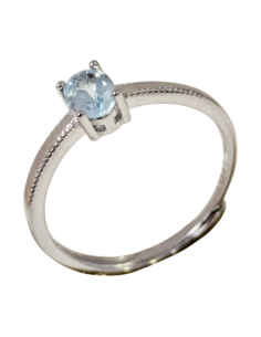 Anello con Topazio azzurro in argento 925