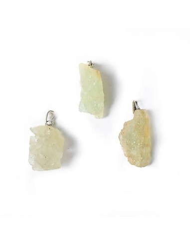 Green calcite rough gemstone pendant