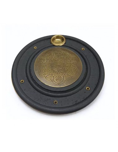 Mango Wood Incense Burner Brass 7...