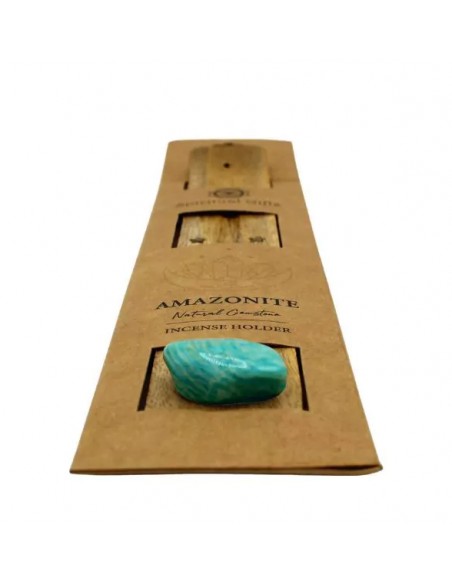 Brucia incensi in legno con Avventurina Verde
