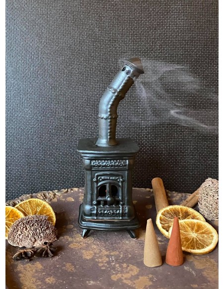 Stufetta media quadrata mod. H - diffusore di incenso a cono