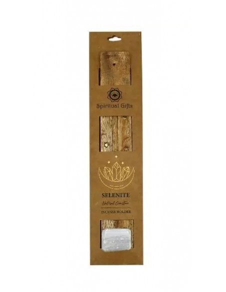 Brucia incensi in legno con Selenite