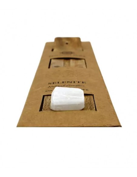 Brucia incensi in legno con Selenite