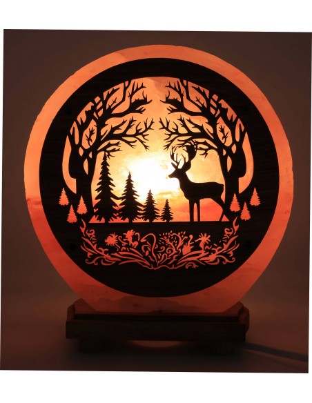 Lampada di Sale dell’Himalaya - Cervo nella foresta