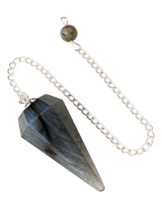 Pendolo in Labradorite sfaccettato e appuntito