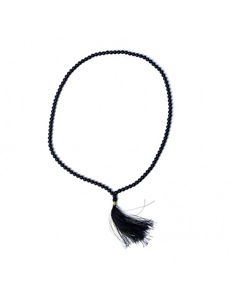 Collana Mala in Onice nero opaco 108 grani
