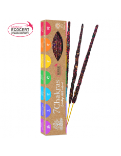 7 Chakra - Bastoncini di incenso Herbio - Ecocert - 20g