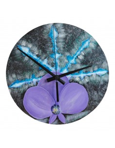 Fiore - Orologio da muro dipinto a mano